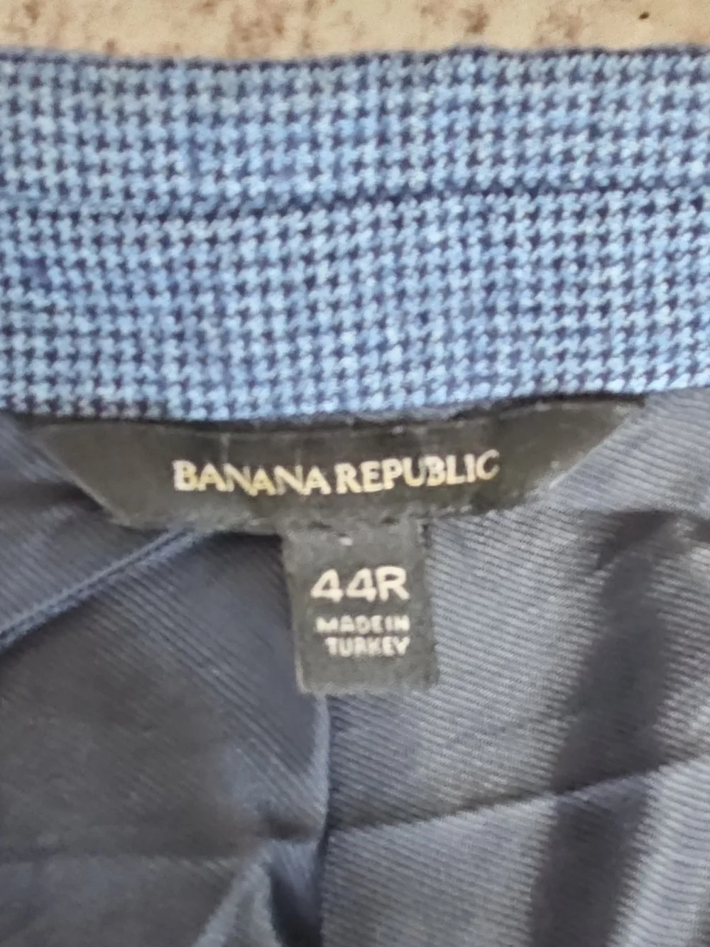 Banana Republic Men's Dark Blue Single-Button Sport Coat